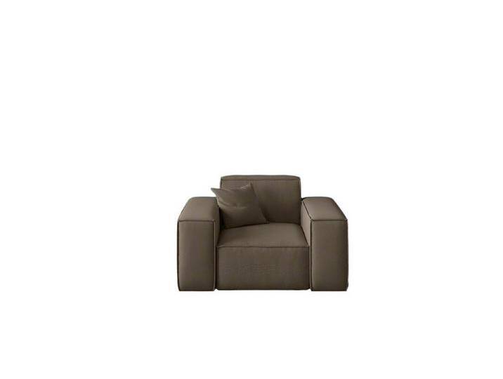 Fun Möbel Sessel Sessel Designersessel CELES in Stoff inkl. 1 Zierkissen (Designersessel Celes incl. 1 Zierkissen), braun von OTTO
