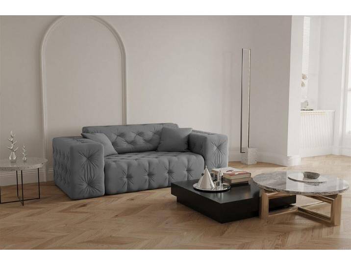Fun Möbel Sofa Sofa Designersofa CHANTAL 2-Sitzer in Stoff Opera Velvet, grau, Designersofa Sofa CHANTAL 2-Sitzer Stoff Opera Velvet Grau, Grau Fun Möbel Sofa Sofa Designersofa CHANTAL 2-Sitzer in Stoff Opera Velvet, grau, Designersofa Sofa CHANTAL 2-Sitzer Stoff Opera Velvet Grau, Grau von OTTO
