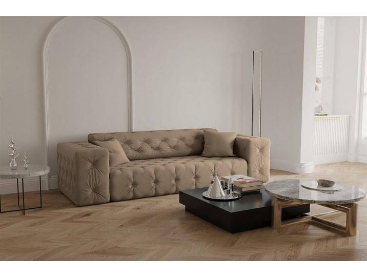 Fun Möbel Sofa Sofa Designersofa CHANTAL 3-Sitzer in Stoff Opera Velvet, braun, Designersofa Sofa CHANTAL 3-Sitzer Stoff Opera Velvet Taupe, Taupe Fun Möbel Sofa Sofa Designersofa CHANTAL 3-Sitzer in Stoff Opera Velvet, braun, Designersofa Sofa CHANTAL 3-Sitzer Stoff Opera Velvet Taupe, Taupe von OTTO