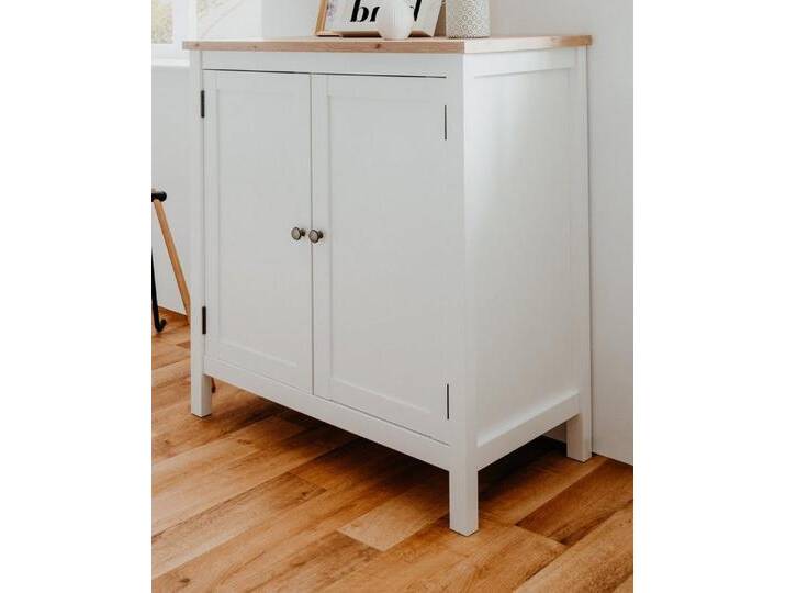 Furn.Design Kommode Vestland (in Landhaus weiß mit Eiche Artisan, 2-türig, 80 x 90 cm), weiß von OTTO