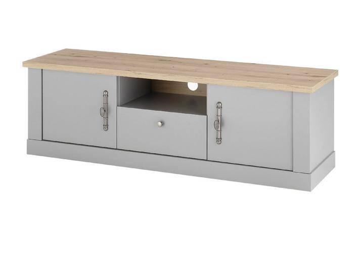 Furn.Design Lowboard Rideau (TV Unterschrank in grau mit Artisan Eiche, 155 x 48 cm), Landhausstil, grau von OTTO