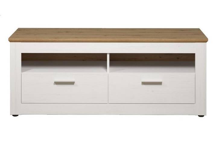 Furn.Design TV-Schrank Cloud (TV Unterschrank in Pinie weiß Landhaus und Artisan Eiche, 148 x 59 cm) mit Komforthöhe, weiß, Ohne Beleuchtung von OTTO