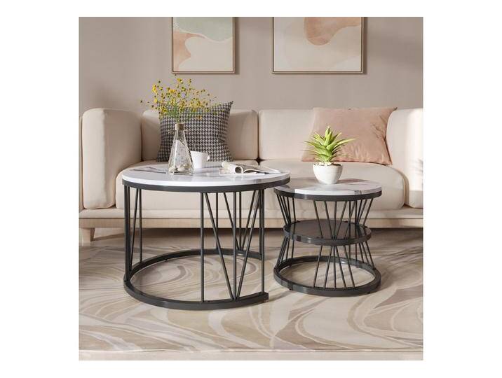 Furnishings Home Couchtisch rund Kaffeetisch Beistelltisch Satztische 2er Set, Große Werbung (2-St., Zweiteiliges Set) von OTTO