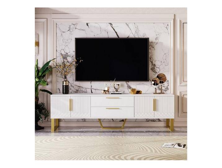 Furnishings Home TV-Schrank Hochglanz Lowboard TV-Konsolentisch Breite 170 cm (170x40x53.5 cm) perfekte Kombination aus Eleganz von OTTO