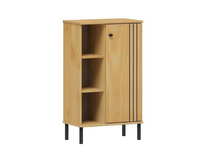 G+K Möbelvertriebs GmbH Kommode 1 Tür, 3 Fächer, Kiefer massiv eichefarbig lackiert - 52x90x32 (BxHxT) von OTTO