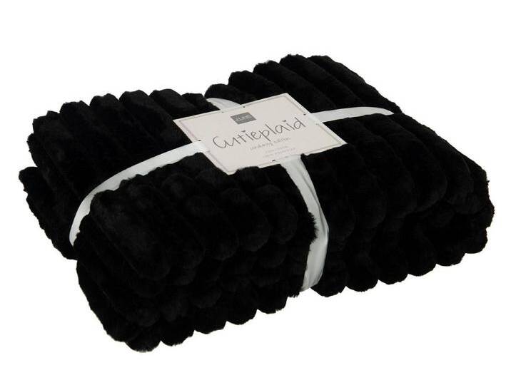 GILDE Dekoobjekt 2er-Set Decke 'Plaid Cord' Polyester in schwarz GILDE Dekoobjekt 2er-Set Decke 'Plaid Cord' Polyester in schwarz von OTTO