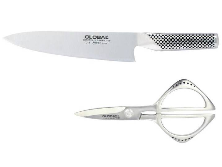 GLOBAL Messer-Set Global G-2210 Set: G-2 Kochmesser und Schere GKS-210, GKS-2210 GLOBAL Messer-Set Global G-2210 Set: G-2 Kochmesser und Schere GKS-210, GKS-2210 von OTTO
