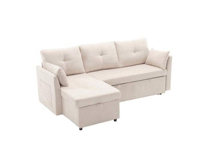 GLP Schlafsofa Sektionssofa L-förmig modular mit Stauraumsitzen Seitentaschen Kissen, Set 1 Teile, modulare Couch aus Chenille mit umkehrbarem Chaiselongue von OTTO