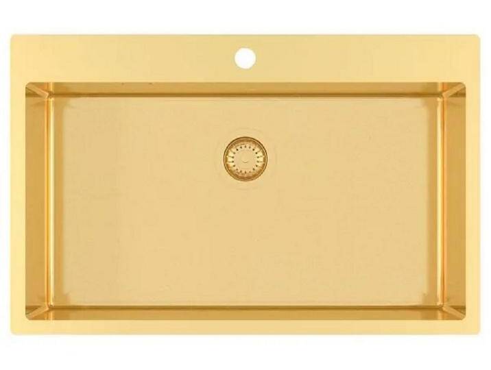 GURARI Küchenspüle TERRA100 M Edelstahlspüle Edle Gold-Optik 790x505x200 mm, (1 St), goldfarben von OTTO