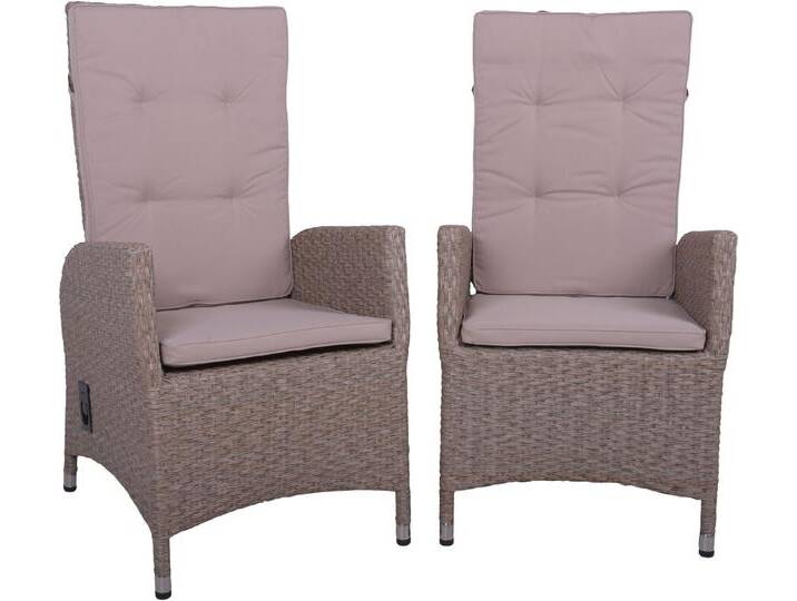 Garden Pleasure Armlehnstuhl BRAGA, 2er Set, braun grau Garden Pleasure Armlehnstuhl BRAGA, 2er Set, braun grau von OTTO