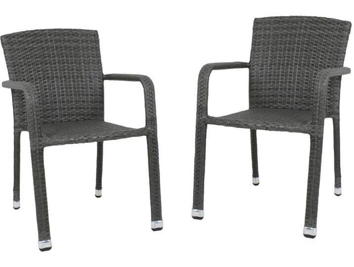 Garden Pleasure Stapelstuhl GETAFE (Set, 2 St), 2er Set, grau von OTTO