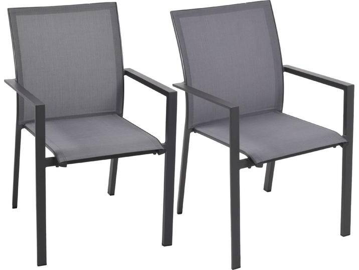 Garden Pleasure Stapelstuhl RANA, 2er Set (Set, 2 St), stapelbar, grau von OTTO