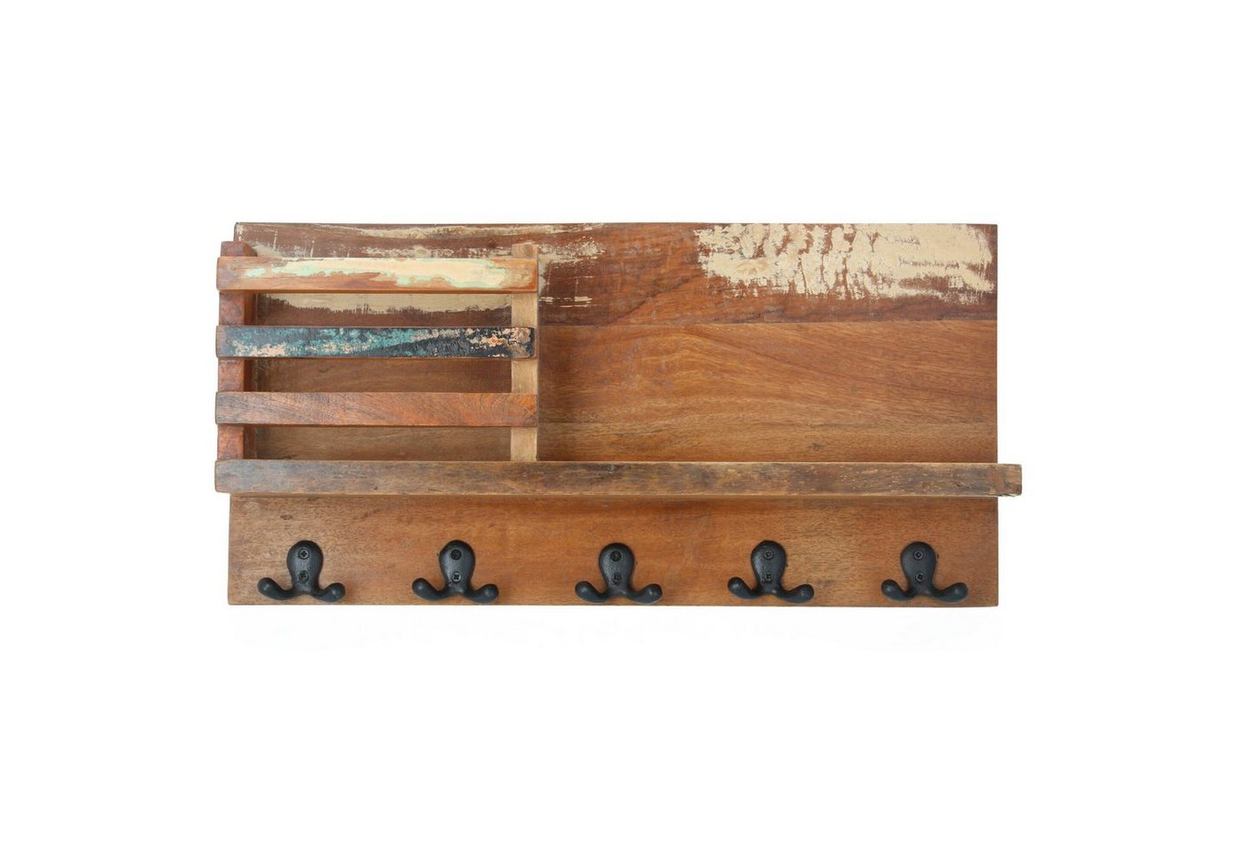 Garderobenleiste Hakenpanel mit Brieffach 56x28x10 cm Schlüsselboard Fundholz (1 St) von OTTO