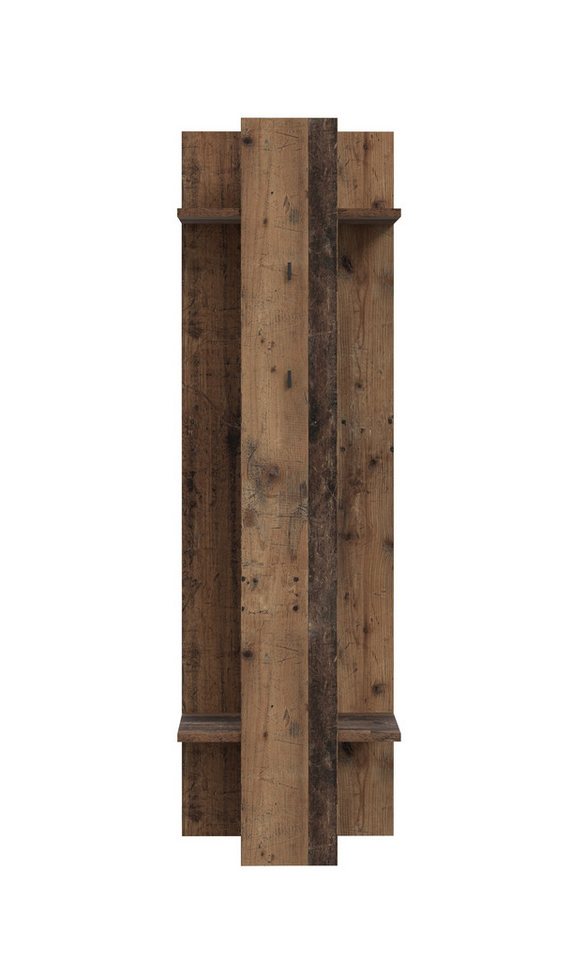 99rooms Garderobenpaneel Califfo (Paneel, Garderobenpaneel), 2 Kleiderhaken, 2 Ablagen, hängend, aus Holzwerkstoff, Modern von 99rooms