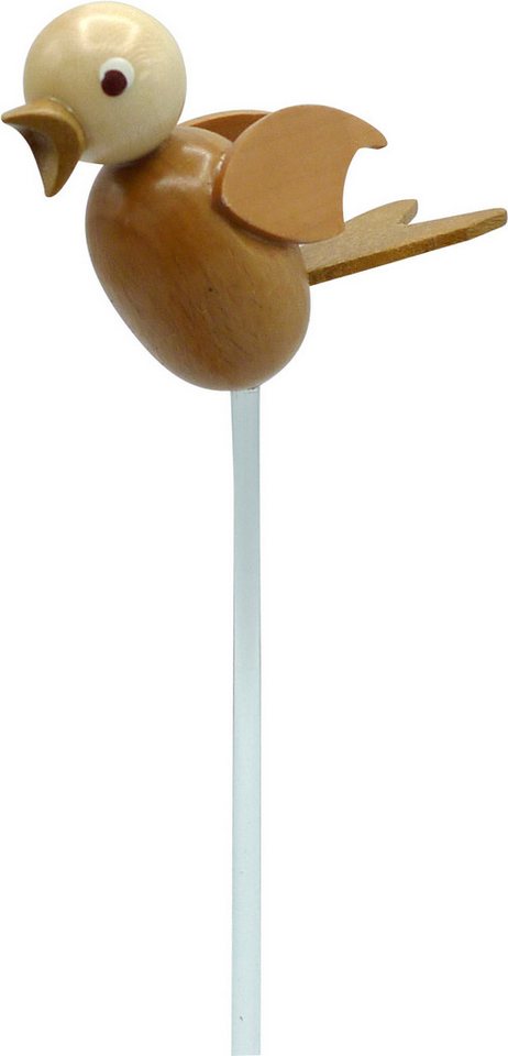 Gartenfigur Dekoration Blumenstecker Vogel mit dunklem Körper Höhe 19cm NEU von OTTO