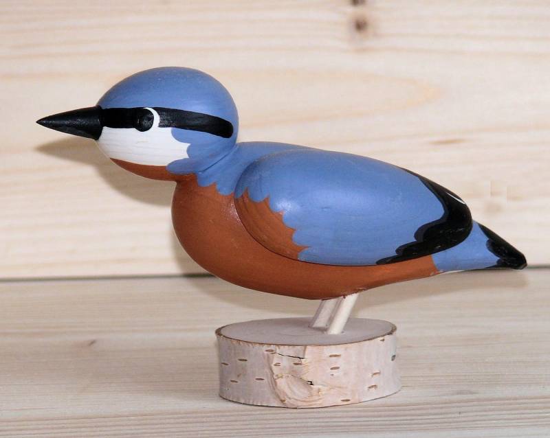 Gartenfigur Ganzjahresdekoration Holzvogel Kleiber Höhe 10cm NEU von OTTO