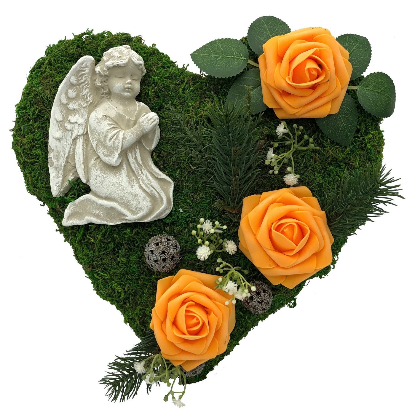 Gartenfigur Grabgesteck Grabschmuck Moosherz Grabherz Trauerherz Gesteck mit Gartenfigur Grabgesteck Grabschmuck Moosherz Grabherz Trauerherz Gesteck mit von OTTO