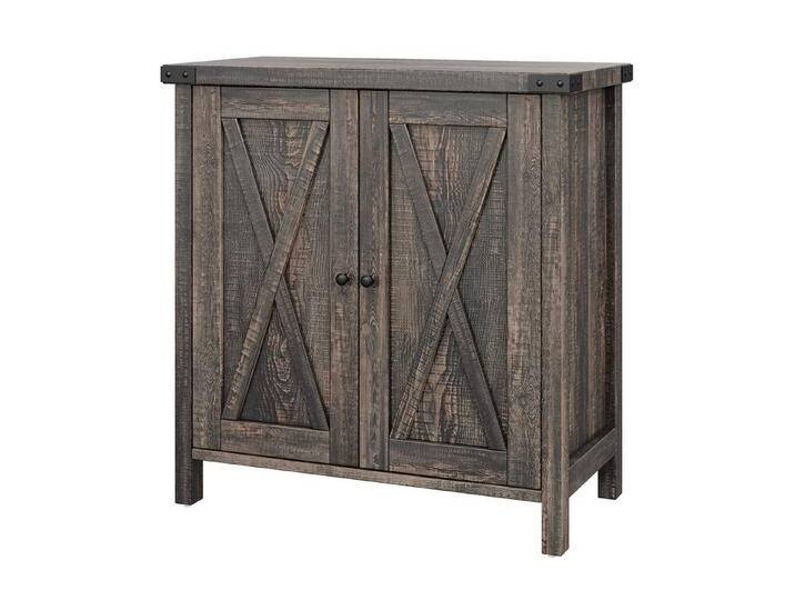 GarveeMore Beistellschrank Sideboard Küchenschrank,Landhausstil mit 2 Türen,Verstellbare Ablagen, braun bunt von OTTO