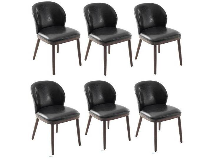 GarveeMore Esszimmerstuhl Küchenstühle Polsterstuhl (6 St), 2er/4er/6er Set moderne Esszimmerstühle aus PU-Leder mit Holzbeine, 6 St. von OTTO