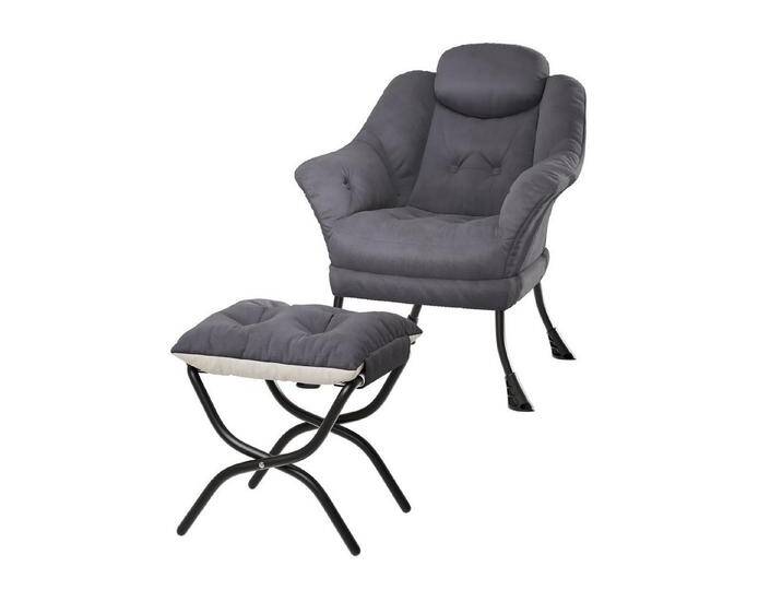 GarveeMore Ohrensessel Relaxsessel mit Hocker Ohrensessel Polstersessel Faulsessel, grau, Grau von OTTO