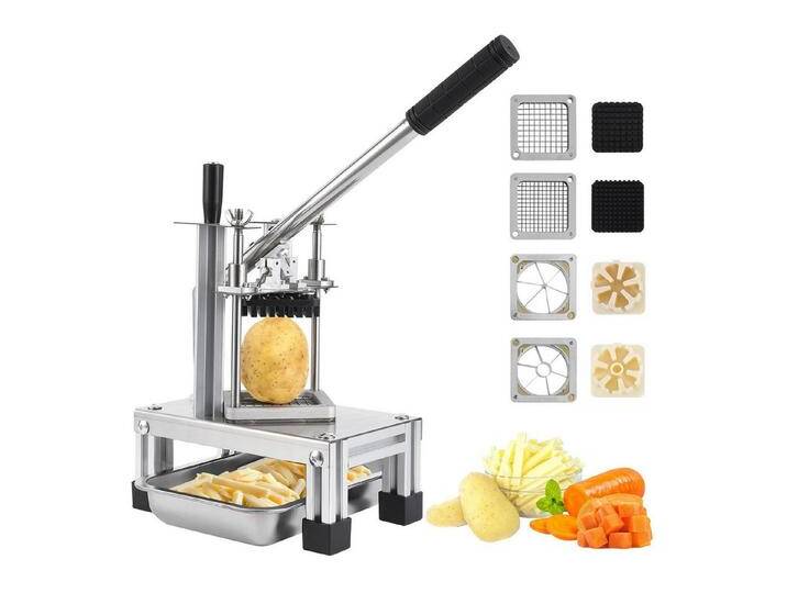 GarveeMore Pommesschneider Pommesschneider Edelstahl Pommes-Frites-Schneider mit 4 Ersatzklingen, Gemüse-Obst-Hacker für Kartoffeln,Zwiebeln,Karotten,Gurken GarveeMore Pommesschneider Pommesschneider Edelstahl Pommes-Frites-Schneider mit 4 Ersatzklingen, Gemüse-Obst-Hacker für Kartoffeln,Zwiebeln,Karotten,Gurken von OTTO