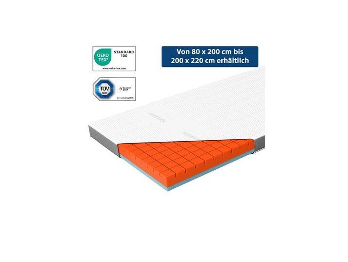 Genius Matratzenauflage eazzzy Premium Cube Topper Matratzentopper 90 x 200 x 9 cm , bei 60° waschbar, Wendetopper, Allergikerfreundlich von OTTO