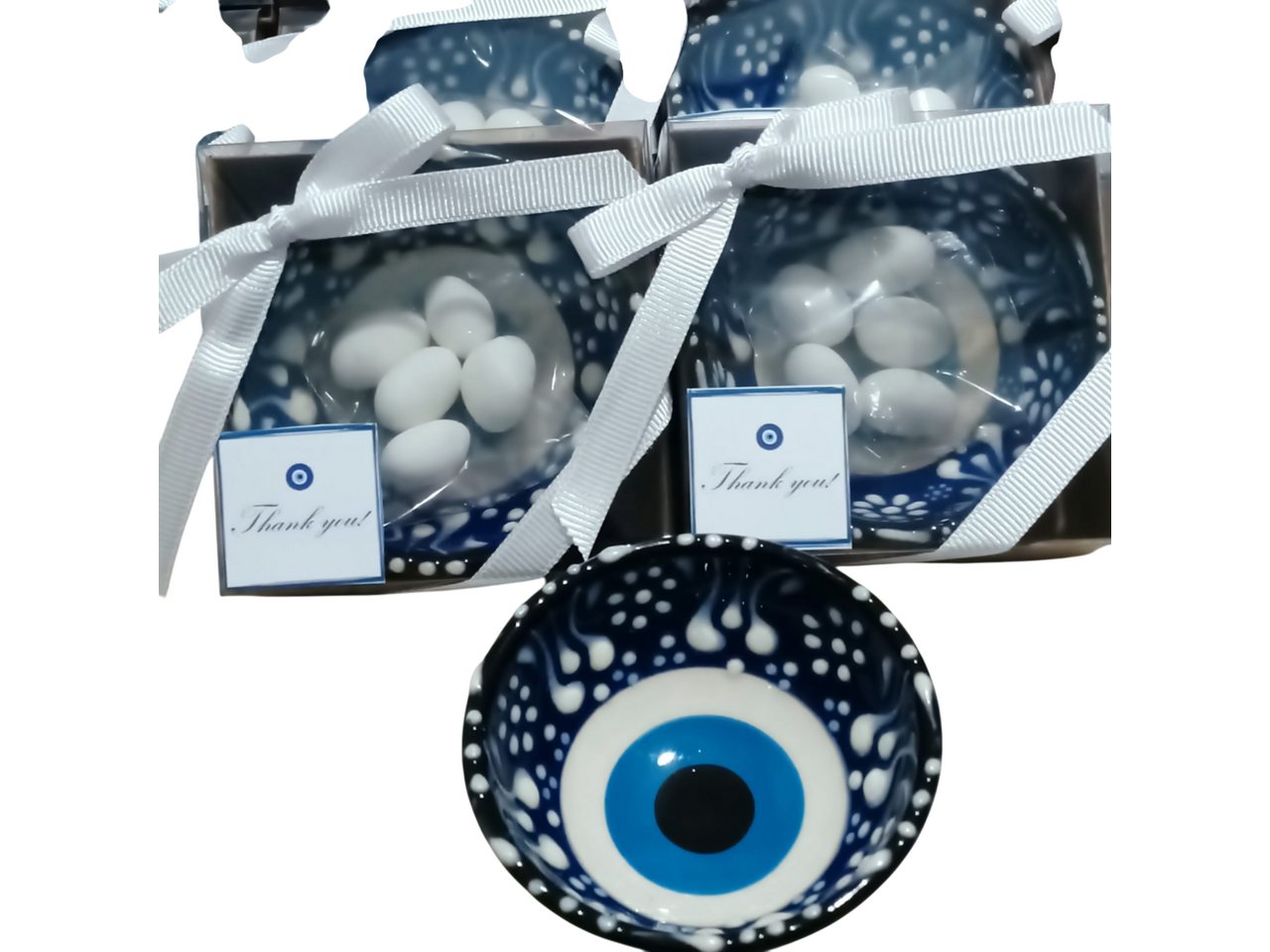 Geschenkbox Hochzeitsgeschenk: Nazar-Schale mit weißer Schleife (24 St) von OTTO
