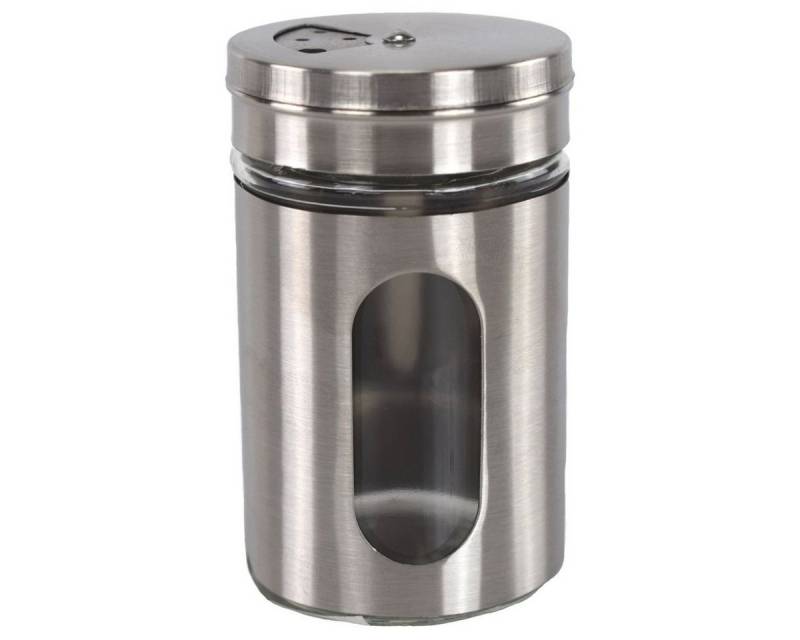 Jean Products Gewürzstreuer Aluminium Gewürzstreuer aus Glas mit verstellbarer Öffnung Ø5 x 8,5 cm, (1-tlg), modernes Design von Jean Products