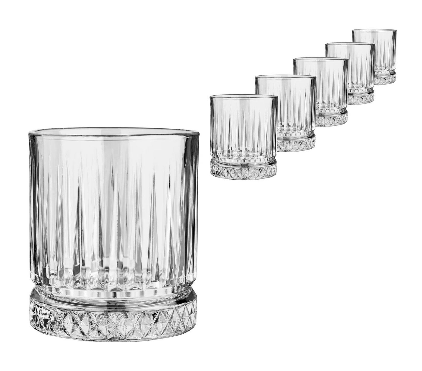 Gläser-Set Getränkeglas Kristallglas 6 er Set 365 ml Transparent Doyalex von OTTO