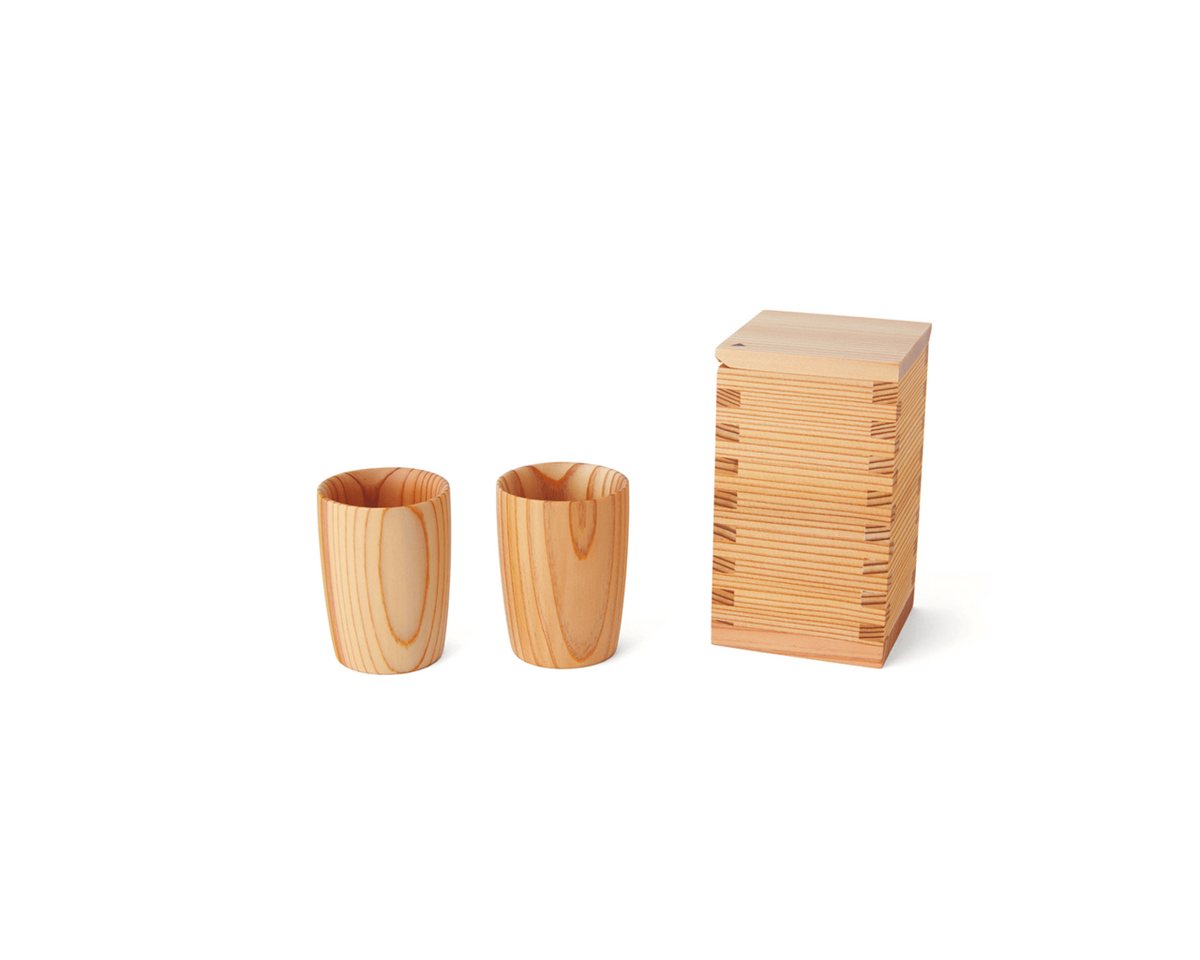 Glas Odate Kogeisha Sake Set Solid, 1 Tokkuri (klein), 2 Guinuri von OTTO