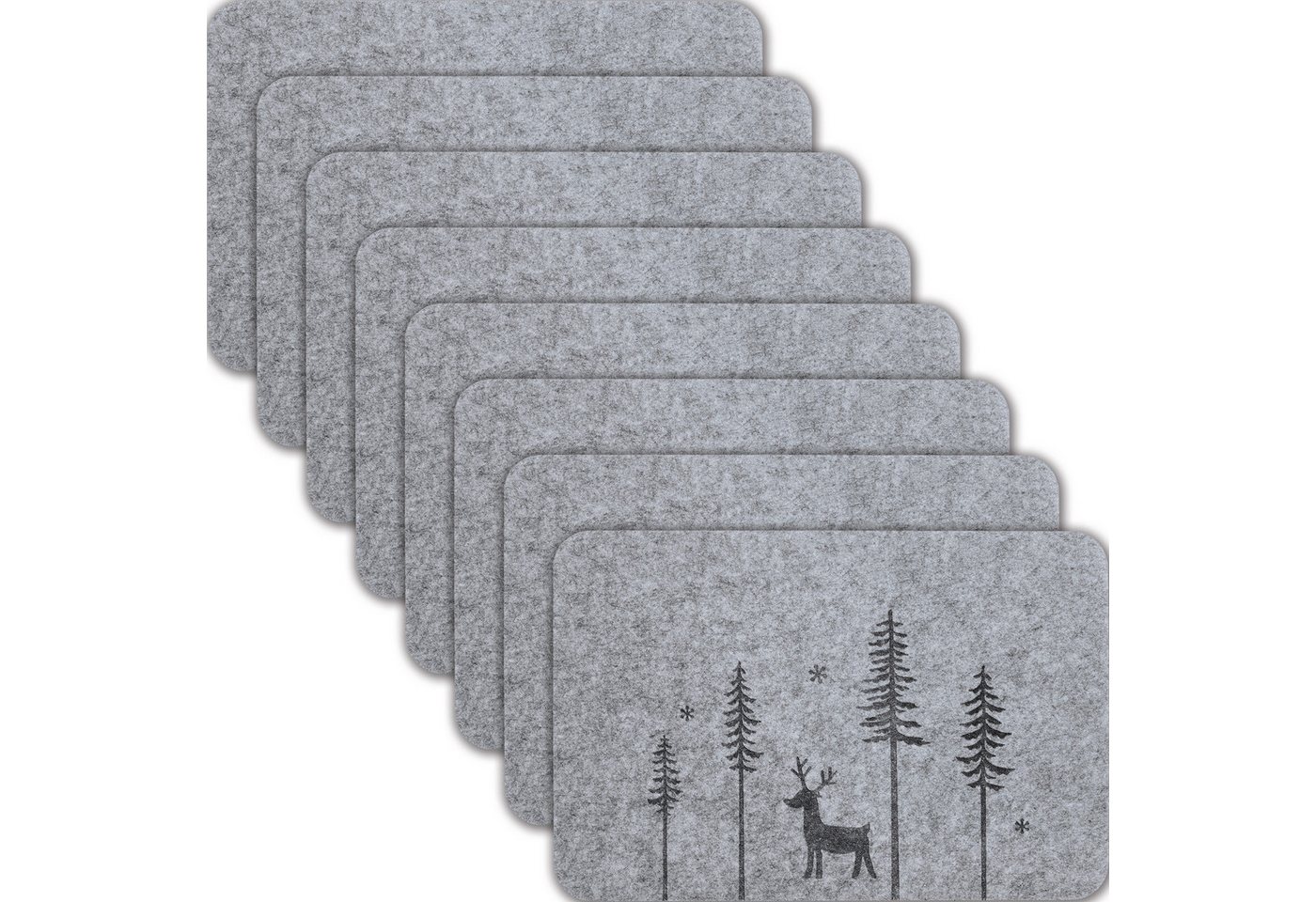 Glasuntersetzer Tischset im 8er-Pack, Filz Uni Glasuntersetzer Tischset im 8er-Pack, Filz Uni von OTTO