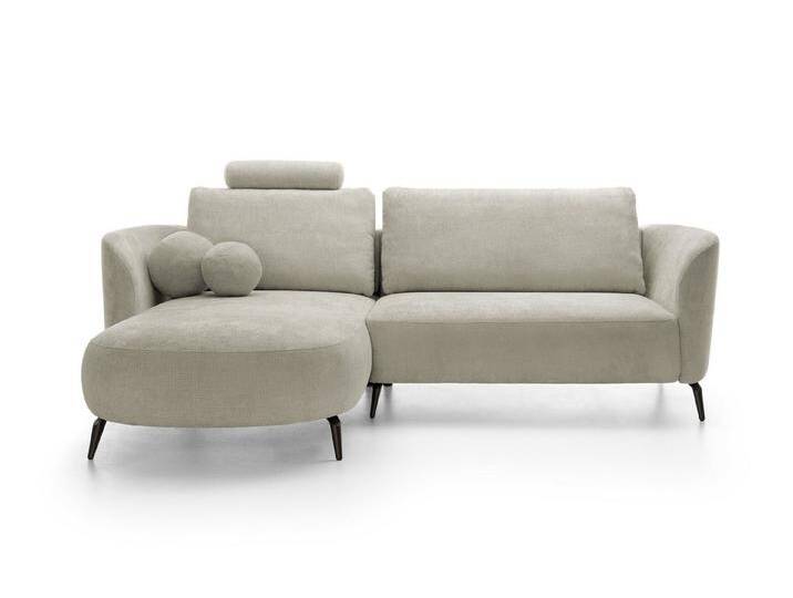 Goldstoff Ecksofa Zenit – L-Form Sofa mit Schlaffunktion, Stauraum & Designer-Look, Einzelsofa mit Schlaffunktion, Bettkasten, Relaxfunktion, grau von OTTO