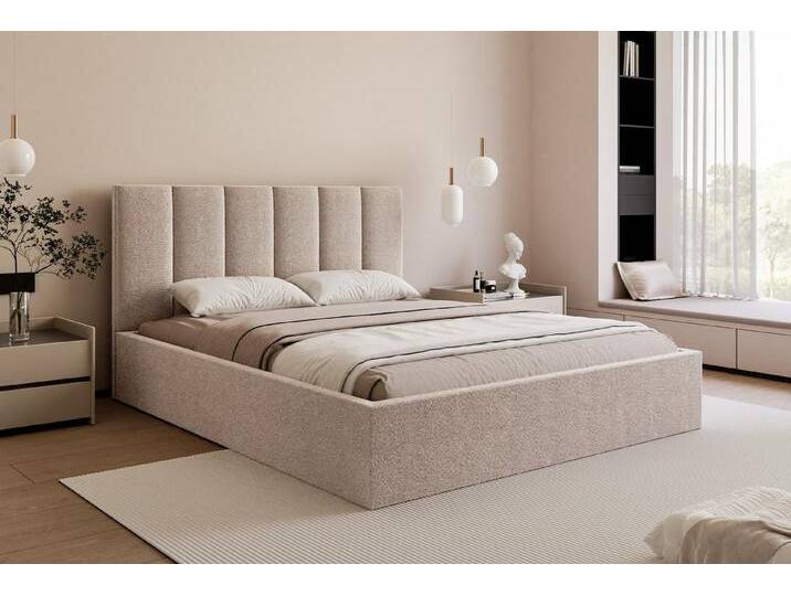 Goldstoff Polsterbett mit Stauraum & elegantem Kopfteil - modernes Stauraumbett (mit Bettkasten, Bett verfügbar in 120x200 140x200 160x200 180x200 200x200cm), Elegantes Polsterbett mit Stauraum & komfortabel gepolstertem Kopfteil Goldstoff Polsterbett mit Stauraum & elegantem Kopfteil - modernes Stauraumbett (mit Bettkasten, Bett verfügbar in 120x200 140x200 160x200 180x200 200x200cm), Elegantes Polsterbett mit Stauraum & komfortabel gepolstertem Kopfteil von OTTO