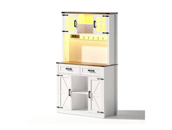 Gotagee Barschrank Kaffeebar Anrichte Sideboard Weinschrank Kommode LED Buffettschrank verstellbaren Einlegeböden, mit LED-Beleuchtung und Steckdosen von OTTO