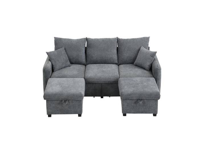 Gotagee Ecksofa Dreisitzer Sofa Polstersofa Wohnzimmersofa Loungesessel Sofa-Set, modular zerlegbares Sofa-Set mit Schlaffunktion, Chenille-Bezug von OTTO