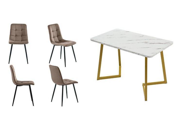 Gotagee Essgruppe Esszimmertisch-Set(5-tlg) Esstisch 68 x 117cm mit 4 Stühlen Sitzgruppe von OTTO
