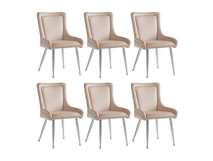 Gotagee Esszimmerstuhl Frisiertischstuhl Samtsitz verzinkte silberne Eisenbeine Luxusstuhl, verzinkte silberne Eisenbeine, einzigartiges Design von OTTO