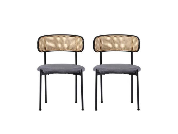 Gotagee Esszimmerstuhl Samt-Esszimmerstuhl Rattan-Freizeitstuhl Wohnzimmer Schlafzimmerstuhl, 2er set Gotagee Esszimmerstuhl Samt-Esszimmerstuhl Rattan-Freizeitstuhl Wohnzimmer Schlafzimmerstuhl, 2er set von OTTO