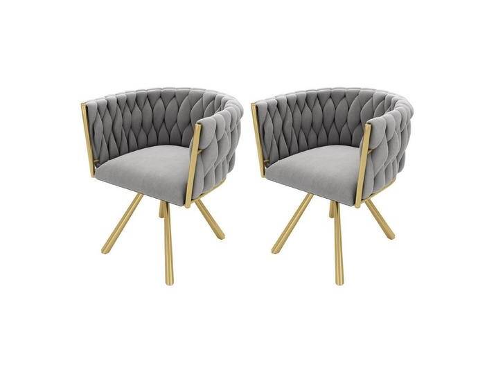 Gotagee Esszimmerstuhl Samt Loungesessel Wohnzimmerstühle Freizeit-Drehstuhl Stuhl-Set, Grau 2 Stück/Satz Gotagee Esszimmerstuhl Samt Loungesessel Wohnzimmerstühle Freizeit-Drehstuhl Stuhl-Set, Grau 2 Stück/Satz von OTTO