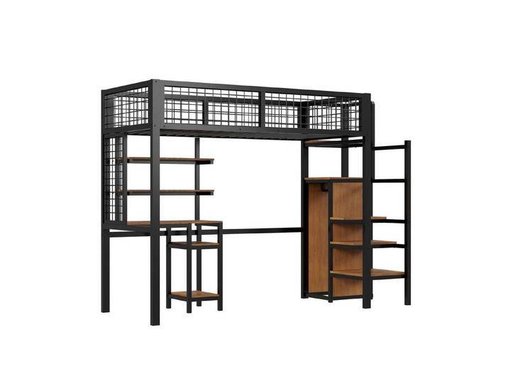 Gotagee Hochbett Multifunktionsbett Kinderbett Jugendbett mit Treppen und Lagerschränke, Schwarz+90X200CM Gotagee Hochbett Multifunktionsbett Kinderbett Jugendbett mit Treppen und Lagerschränke, Schwarz+90X200CM von OTTO