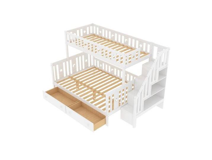 Gotagee Kinderbett Etagenbett Modern Stauraumbett Holzbett Gästebett Erwachsenenbett Weiß, zwei großen Schubladen und Lattenrost Gotagee Kinderbett Etagenbett Modern Stauraumbett Holzbett Gästebett Erwachsenenbett Weiß, zwei großen Schubladen und Lattenrost von OTTO