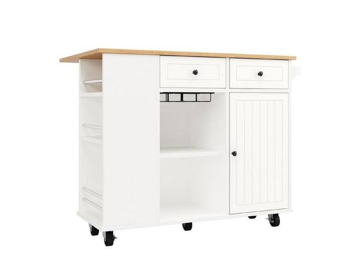 Gotagee Kücheninsel Küchenschrank Esszimmerwagen Arbeitsplatte Buffetschrank Speisewagen, Holzmaserung, ausgestattet mit Snackhalter und Weinglasregal Gotagee Kücheninsel Küchenschrank Esszimmerwagen Arbeitsplatte Buffetschrank Speisewagen, Holzmaserung, ausgestattet mit Snackhalter und Weinglasregal von OTTO