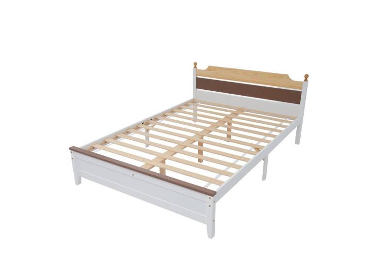 Gotagee Massivholzbett 140x200 Doppelbett,Holzbett,Kiefernholzrahmen mit Mittelfuß,Jugendbett von Gotagee
