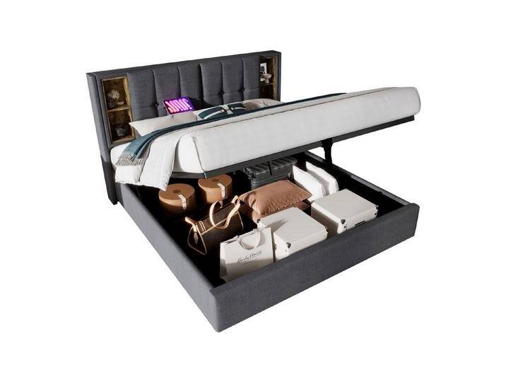 Gotagee Polsterbett Jugendbett Doppelbett Multifunktionsbett flaches Bett 160 x 200 cm, Mit Matratze, Grau+Baumwolle Gotagee Polsterbett Jugendbett Doppelbett Multifunktionsbett flaches Bett 160 x 200 cm, Mit Matratze, Grau+Baumwolle von OTTO