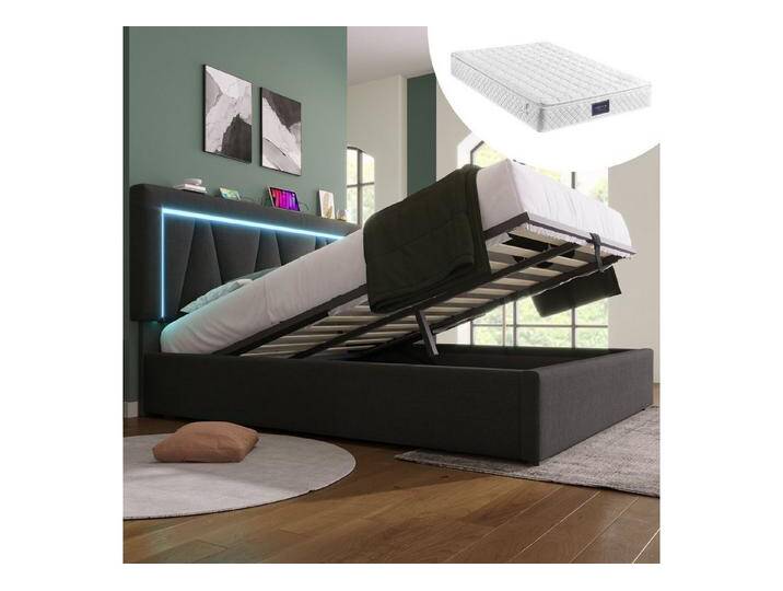Gotagee Polsterbett Jugendbett Multifunktionsbett Mit LED-Licht 140x200 cm flaches Bett, Mit Matratze Gotagee Polsterbett Jugendbett Multifunktionsbett Mit LED-Licht 140x200 cm flaches Bett, Mit Matratze von OTTO