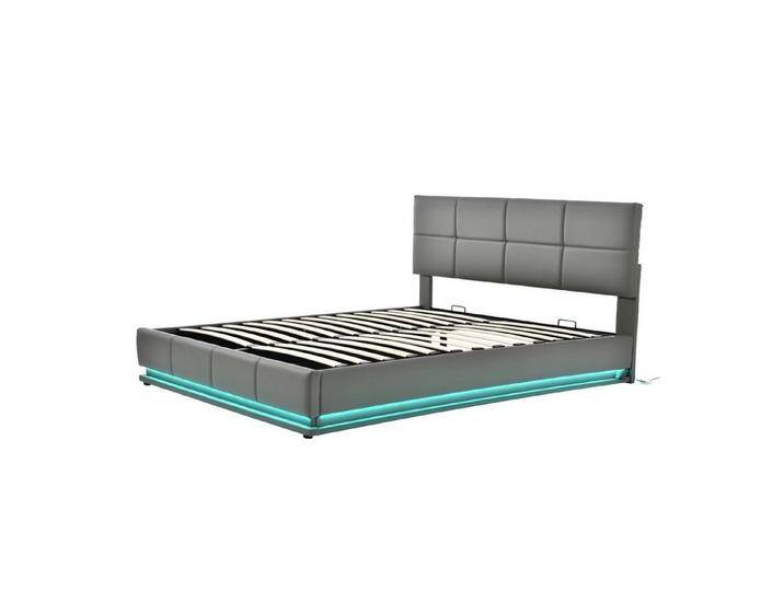 Gotagee Polsterbett Metalllattenrost Doppelbett Polsterkopfteil hydraulischem Stauraum, Grau 160 x 200 cm Gotagee Polsterbett Metalllattenrost Doppelbett Polsterkopfteil hydraulischem Stauraum, Grau 160 x 200 cm von OTTO