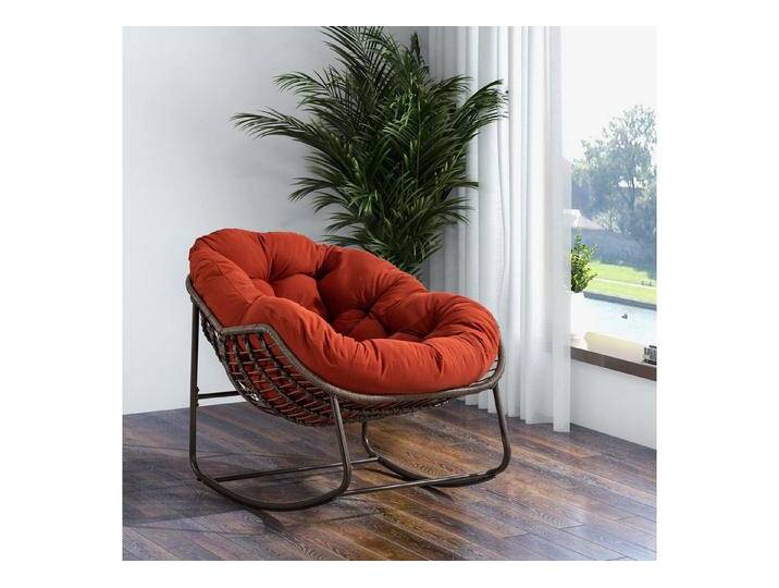 Gotagee Schaukelstuhl Sessel Wohnzimmerstuhl Outdoor-Rattan-Freizeitstuhl gepolsterter Stuhl, Orange Farbe Gotagee Schaukelstuhl Sessel Wohnzimmerstuhl Outdoor-Rattan-Freizeitstuhl gepolsterter Stuhl, Orange Farbe von OTTO