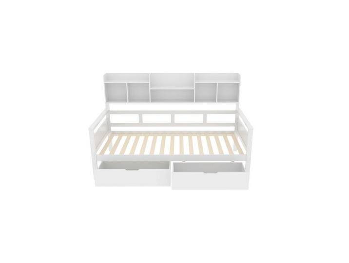 Gotagee Schlafsofa Kinderbett 90x200 cm Jugendbett Einzelbett Massivholzbett flaches Bett, Weiß von OTTO