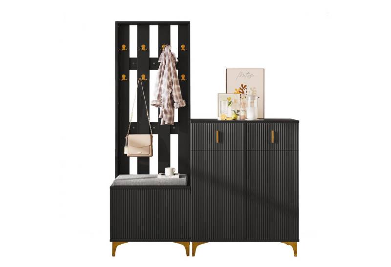Gotagee Schuhschrank Garderobenset mit Schuhbank und Kissen Schuhschrank Wohnzimmermöbel von Gotagee