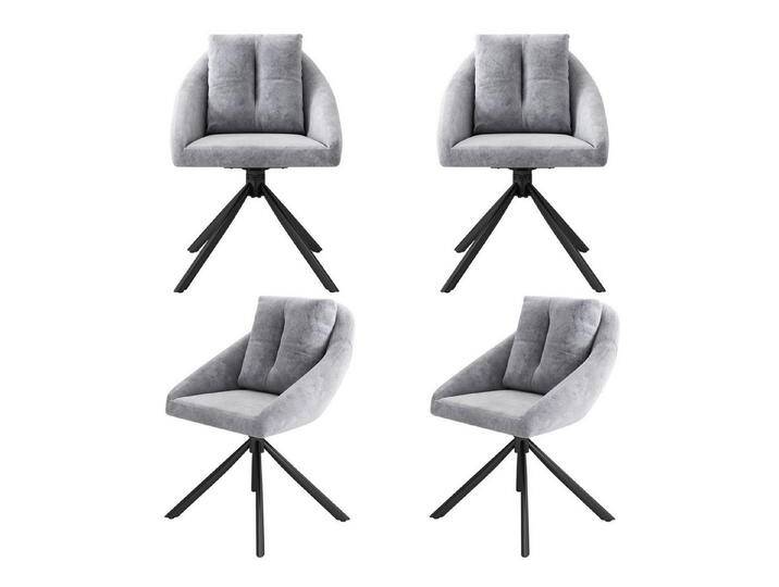 Gotagee Sitzgruppe Esszimmerstuhl-Set Drehstuhl Loungesessel mit Kissen Barhocker-Set, atmungsaktiver Samtstoff, ergonomisches Design, 4er-Set von OTTO